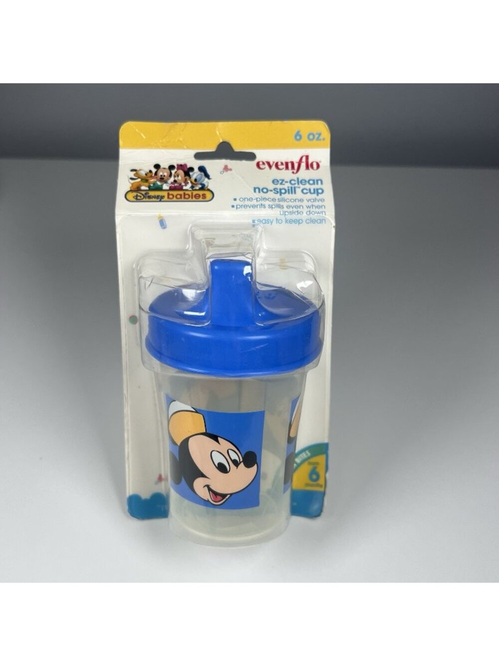 Vintage 1997 Disney BABY Sippy Cup MICKEY MOUSE NO-SPILL 6oz